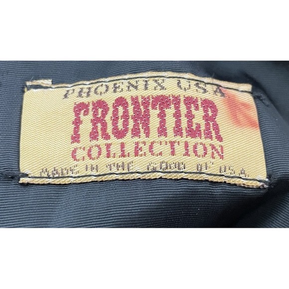 Vtg FRONTIER Collection Brown PIG SPLIT LEATHER Skirt Western Rodeo USA Small‎ - Picture 3 of 4